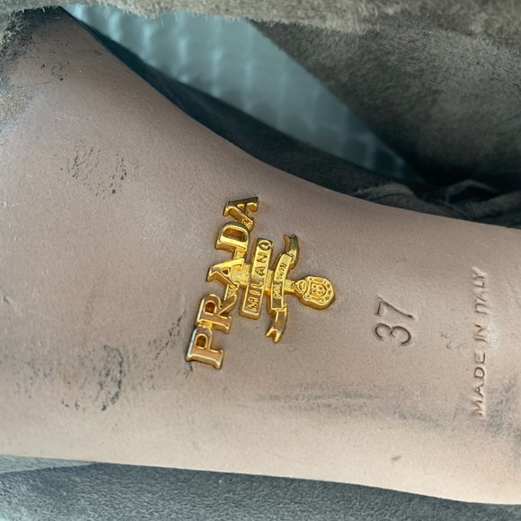 Prada Suede Ankle Booties - 37 - Picture 8 of 9